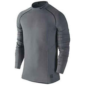 Men's Nike Grey Pro Hyperwarm Max Fitted Mock
